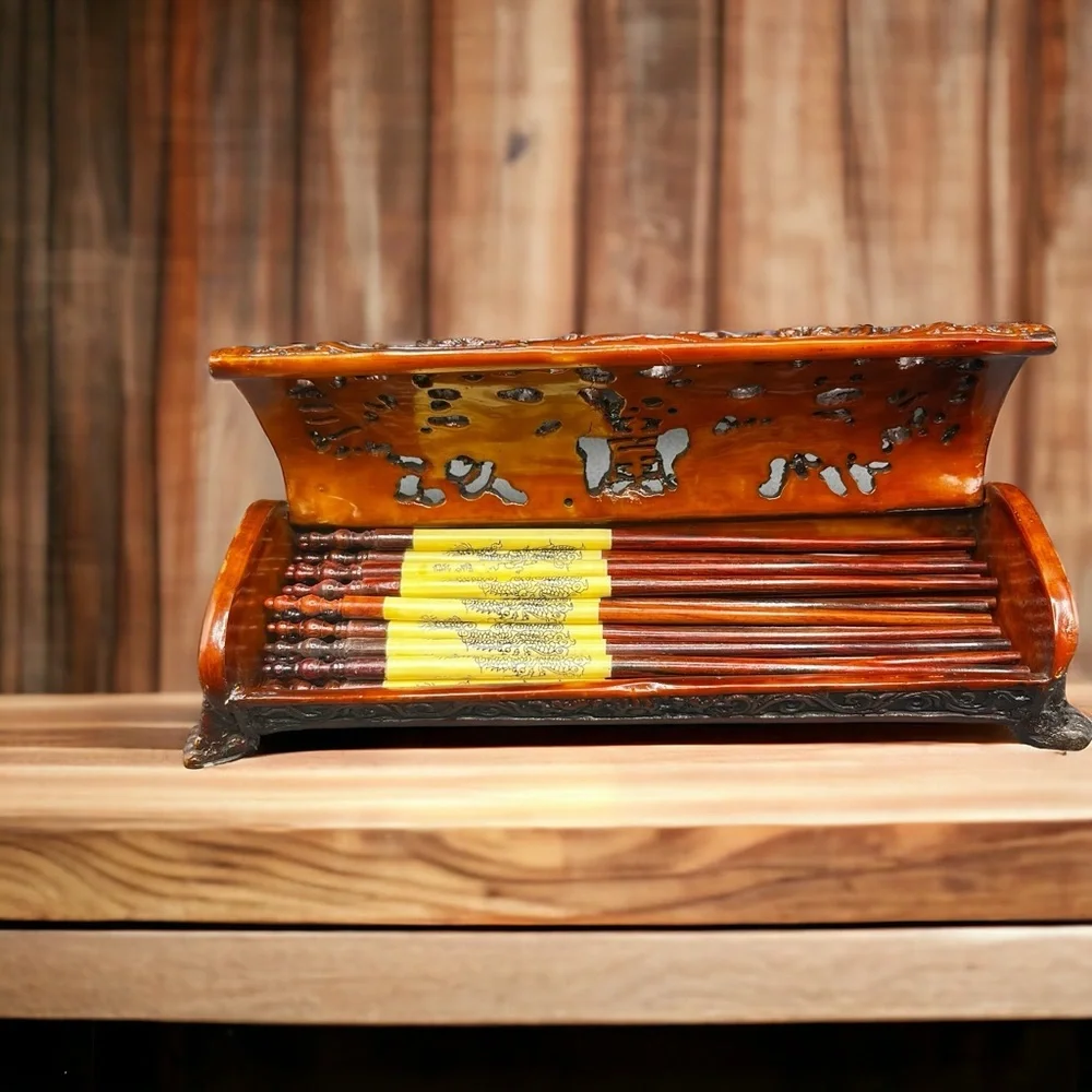 Resin Chopsticks Box with 10 chopsticks set